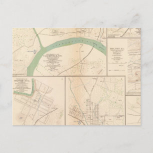 Clarksville, Tenn, Dalton, Ga Postkarte