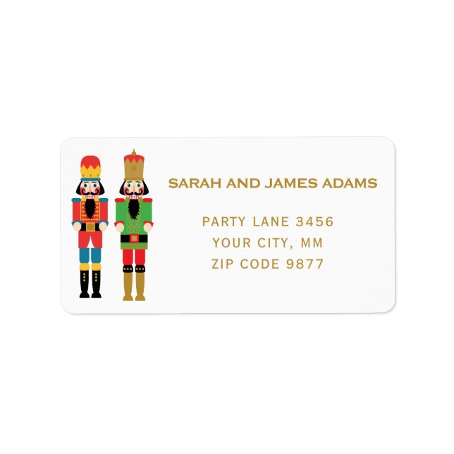 CLASIC CHRISTMAS NUTCRACKER ADRESSE STICKER ADRESSAUFKLEBER (Vorne)
