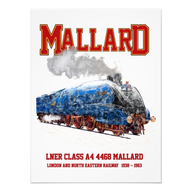 Class A4 Mallard - World Fastest Steam Locomotive Fotodruck (Vorne)