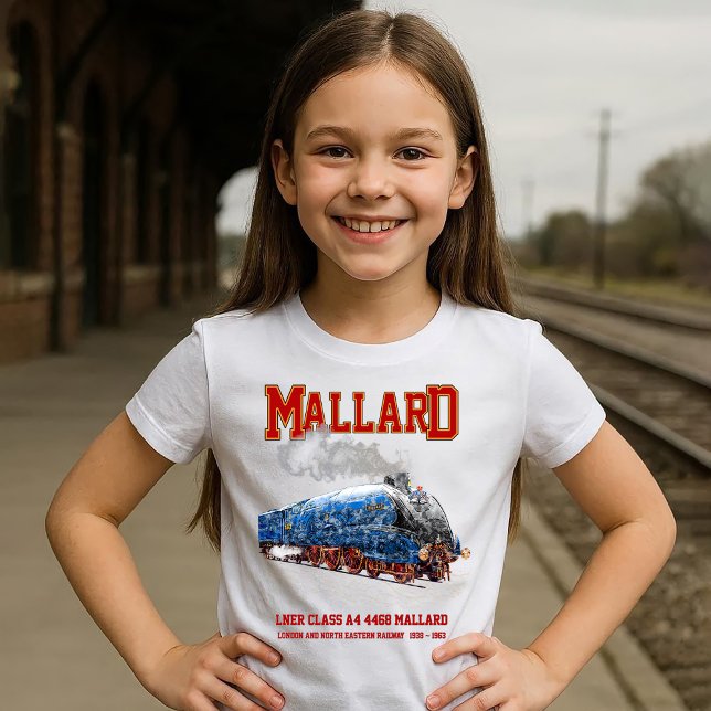 Class A4 Mallard - World Fastest Steam Locomotive T-Shirt (Class A4 Mallard - World Fastest Steam Locomotive. Girl Basic T-Shirt)