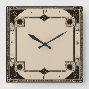 Class Cafè Lugano Quadratische Wanduhr