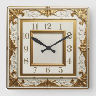 Class Cafè Lugano Quadratische Wanduhr
