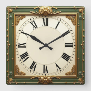 Class Cafè Lugano Quadratische Wanduhr