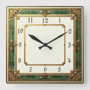 Class Cafè Lugano Quadratische Wanduhr