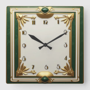 Class Cafè Lugano Quadratische Wanduhr