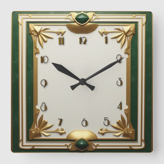 Class Cafè Lugano Quadratische Wanduhr (Vorderseite)