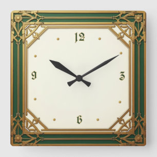 Class Cafè Lugano Quadratische Wanduhr