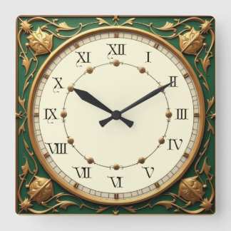 Class Cafè Lugano Quadratische Wanduhr