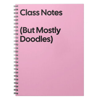 Class Notes Doodles Notebook Notizblock