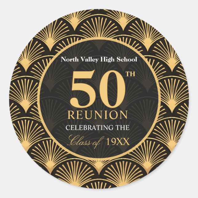 Class of 1976 50th Reunion Round Favor Stickers (Vorderseite)