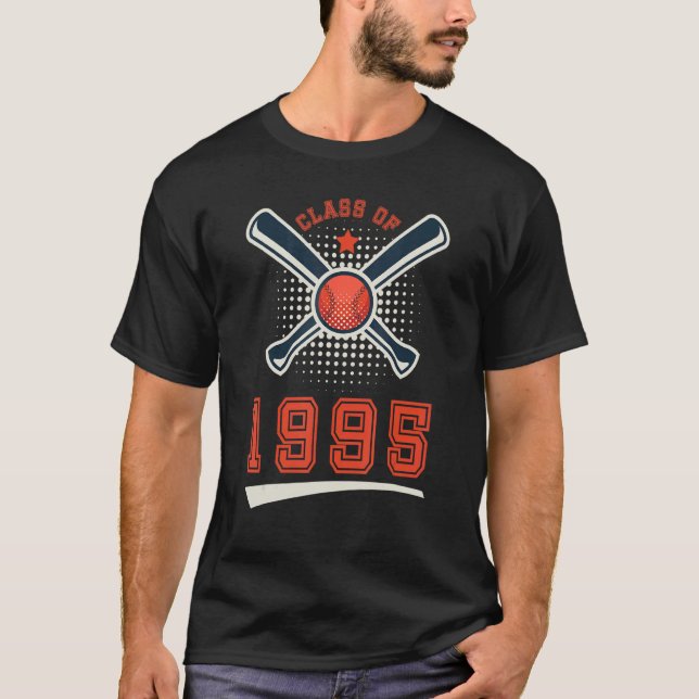 Class of 1995 School Graduation Baseball Player Sp T-Shirt (Vorderseite)