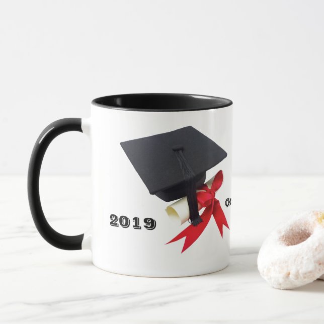 Class of 2019 Abschluss Day Coffee Tasse von Janz (Mit Donut)
