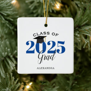 Class of 2022 Graduate Modern Dark Blue Keramikornament