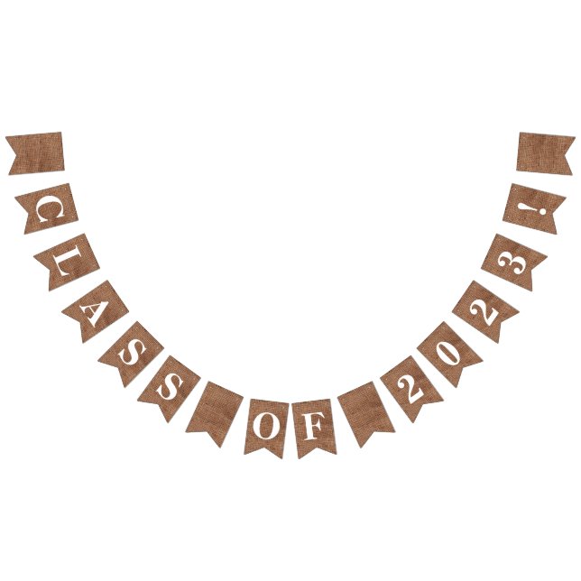 CLASS OF 2023 on Simulated Burlap Wimpelkette (Alle)