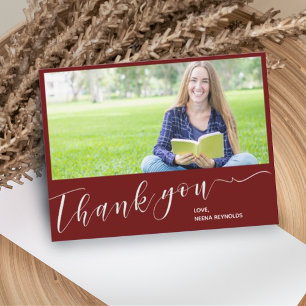 Class of 2023 Red Foto Abschluss Vielen Dank Postkarte