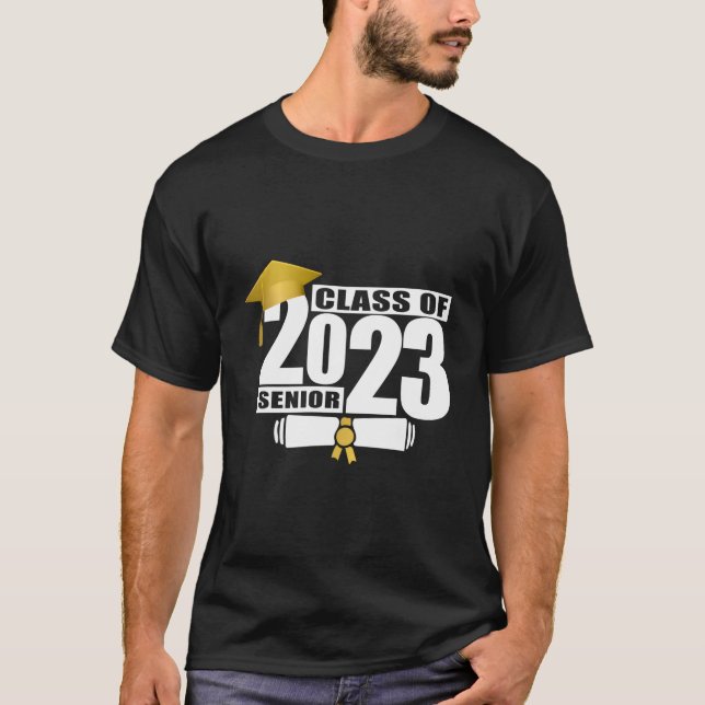 Class Of 2023 Senior Certificate Diploma Graduatio T-Shirt (Vorderseite)