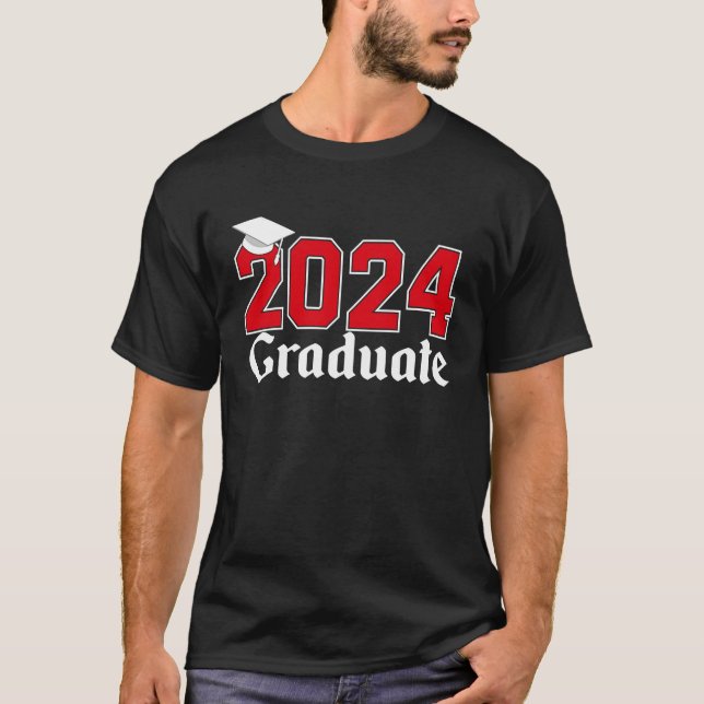 Class Of 2024 Graduation College High School Gradu T-Shirt (Vorderseite)