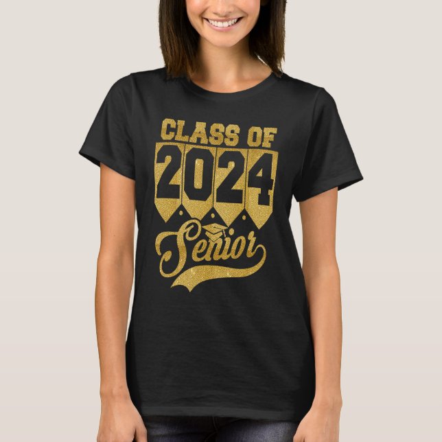 Class Of 2024 Senior 2024 Grad Graduate 24 Graduat T-Shirt (Vorderseite)