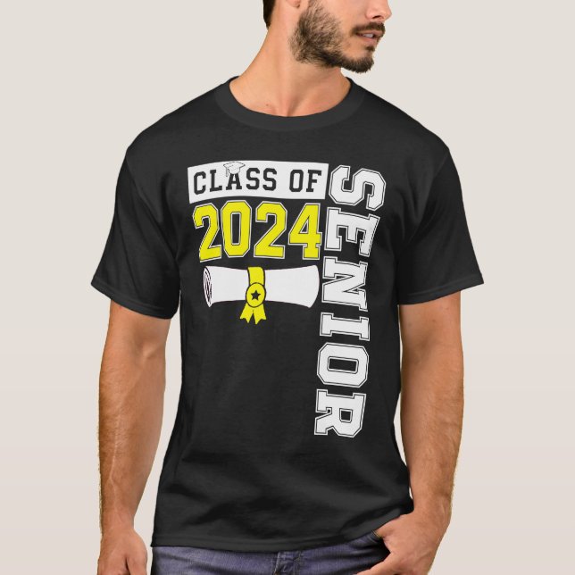 Class of 2024 Senior 24 High School Graduation Par T-Shirt (Vorderseite)