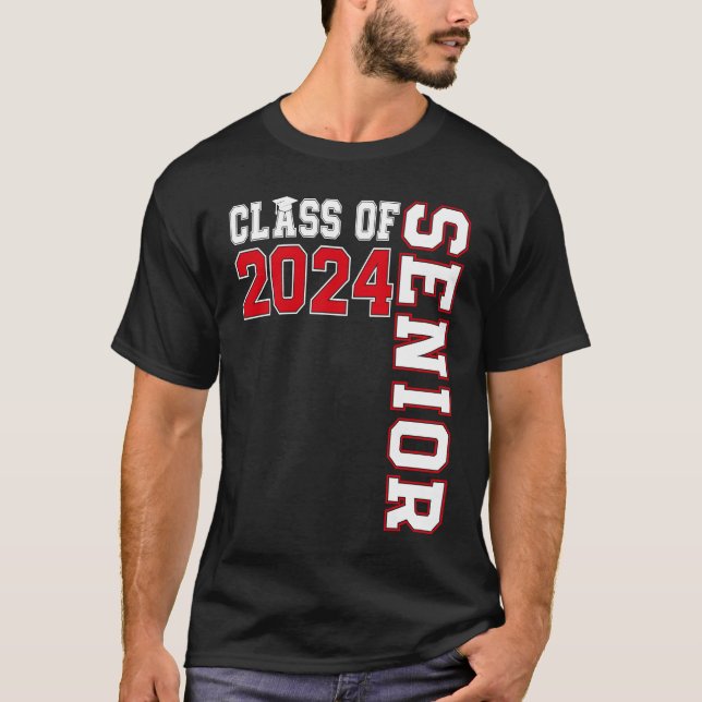 Class of 2024 Senior 24 High School Graduation Par T-Shirt (Vorderseite)