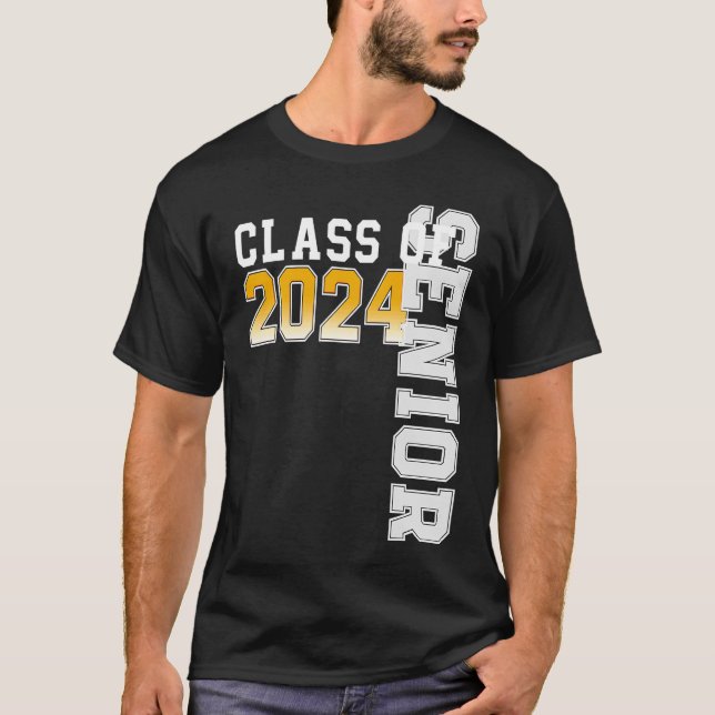 Class of 2024 Senior 24 High School Graduation T-Shirt (Vorderseite)