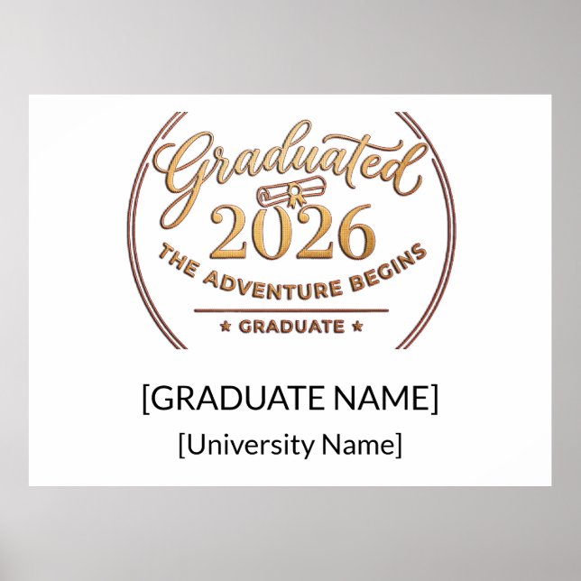 Class of 2026 Adventure Graduate Poster / Póster (Vorne)