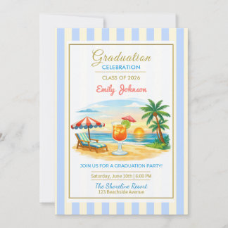Class of 2026 Beach Graduation Summer Party Invite Einladung