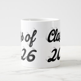 Class of 2026 black script graduation Jumbo-Tasse