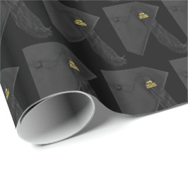 Class of 2026 Black Tassel Dignified Graduation Geschenkpapier