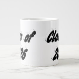 Class of 2026 black typography graduation Jumbo-Tasse