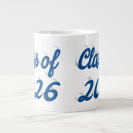 Class of 2026 blue script graduation Jumbo-Tasse
