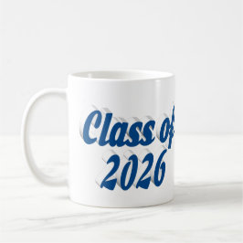 Class of 2026 blue text graduation kaffeetasse