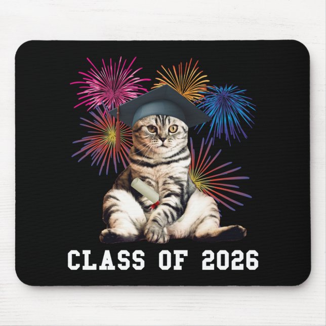 Class Of 2026 Cat Lover Mousepad (Vorne)
