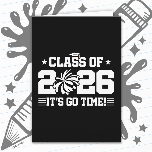 Class of 2026 Cheer Graduation It’s Go Time Quote Karte (Von Creator hochgeladen)