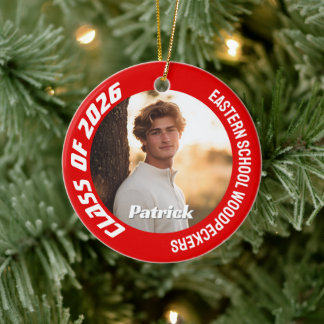 Class of 2026 Customizable School Senior Photo Keramik Ornament