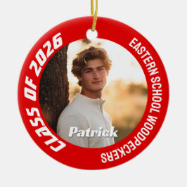 Class of 2026 Customizable School Senior Photo Keramik Ornament