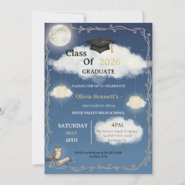 Class of 2026 Die Cut Graduation Einladung