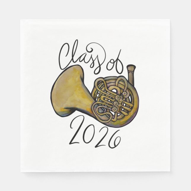 Class of 2026 French Horn Band Class Music         Serviette (Vorderseite)