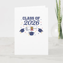 Class of 2026 Grad Caps and Diploma Card Blank Karte