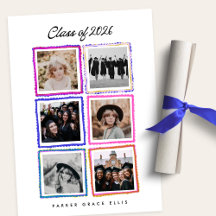 Class of 2026 Graduate 6 Photo Collage High School