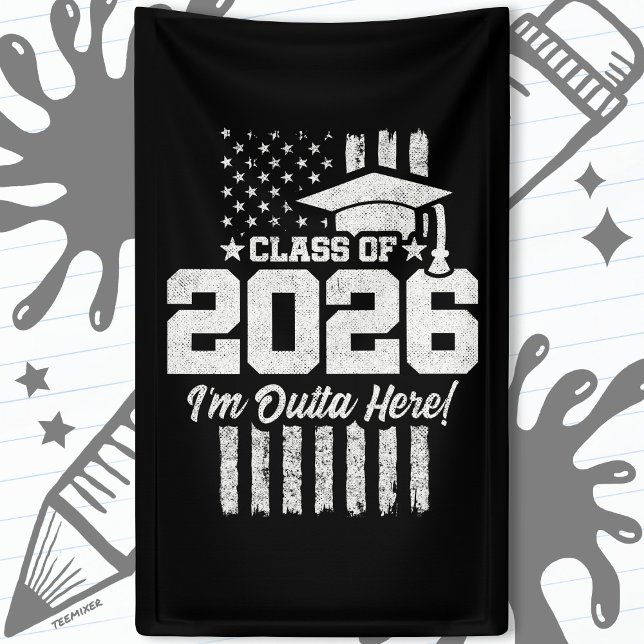 Class of 2026 Graduation Distressed Flag Design Banner (Von Creator hochgeladen)