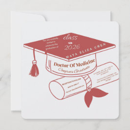 Class of 2026 Graduation Party Invitation | Doctor Einladung