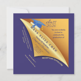 Class of 2026 Graduation Party Invitation | Purple Einladung