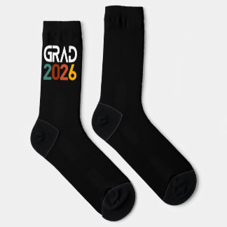 Class of 2026 Graduation Retro Vintage Minimalist Socken