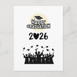 Class of 2026 Happy Graduation - Minimalist Postkarte