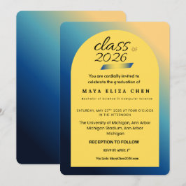 Class of 2026 Modern Arch Graduation Party Invitat Einladung