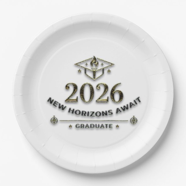 Class of 2026 Paper Plates / Platos Desechables Pappteller (Vorderseite)