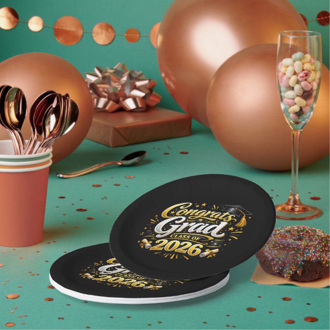 Class of 2026 pappteller (Multi)