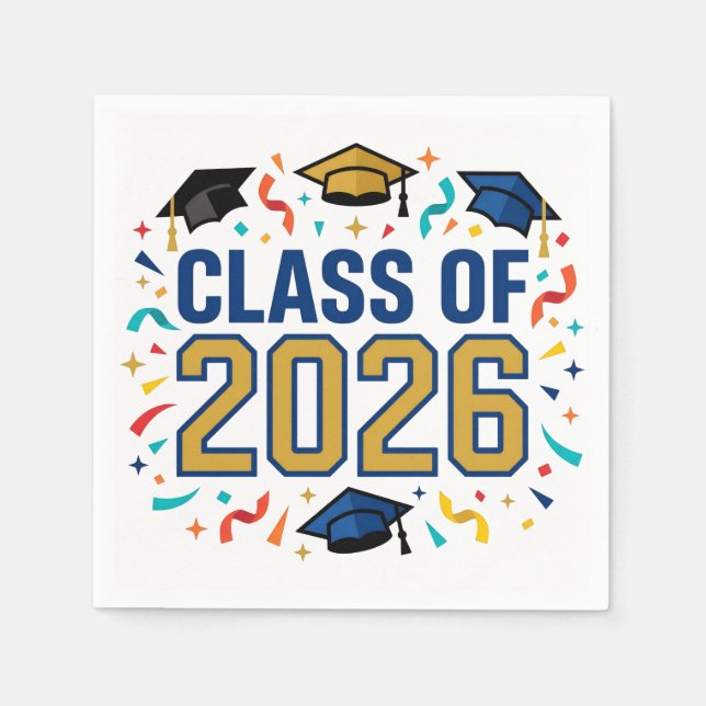 Class of 2026 Party Serviette (Vorderseite)