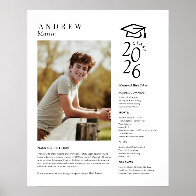 Class of 2026 Photo Graduation Poster (Vorne)
